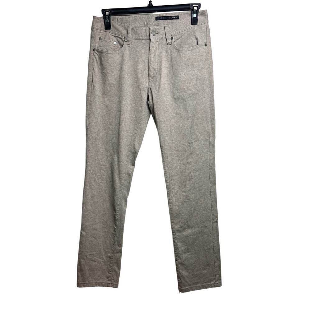 J. Hilburn Light Brown Heathered Cotton Stretch Pants Sz. 33